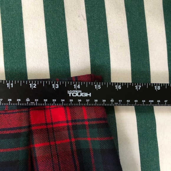 Vintage Rafaella Skirt 100% Wool Tartan Plaid Red Green Lined Fringe Maxi 10 - Picture 5 of 7
